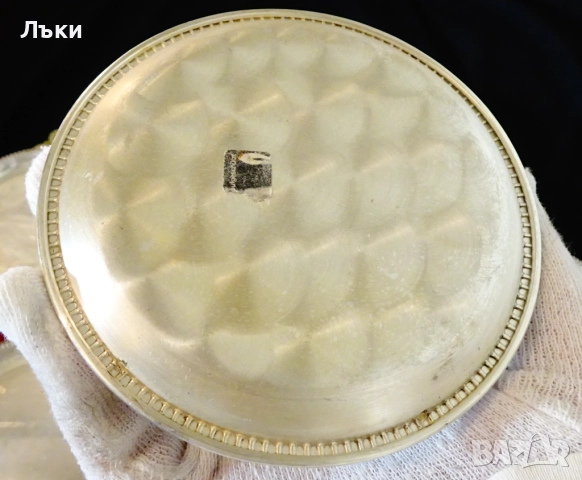 Посребрени чинии,релеф,печат,комплект от 7 броя. , снимка 4 - Антикварни и старинни предмети - 52665227