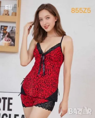 Дамски пижами потник и къси панталонки , снимка 6 - Нощници - 50015126