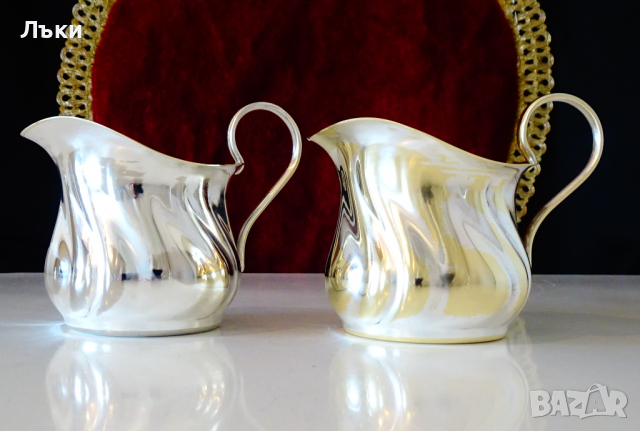 Посребрена бронзова каничка,латиера,красив релеф. , снимка 10 - Антикварни и старинни предмети - 36213424