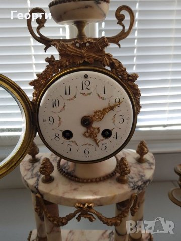 Френски антикварен каминен часовник , снимка 5 - Антикварни и старинни предмети - 34829466