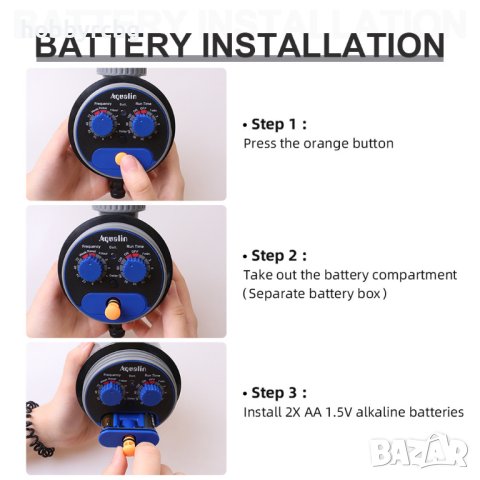 21525 Таймер за поливане с налягане или от бидон, компютър за напояване, снимка 7 - Напояване - 41454542