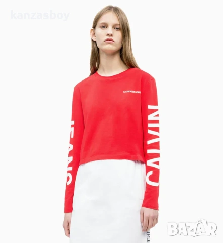 Calvin Klein Jeans - страхотна дамска блуза КАТО НОВА ХС, снимка 2 - Блузи с дълъг ръкав и пуловери - 53803070