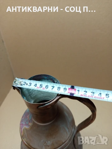 Стара Масивна Медна Бакърена Кана За Вино 3.8лт., снимка 11 - Антикварни и старинни предмети - 50887319