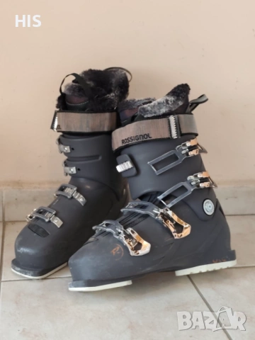 Ски обувки Rossignol с подплата мериносова вълна, 27.5 (42.5 размер), графит, снимка 3 - Зимни спортове - 53115284