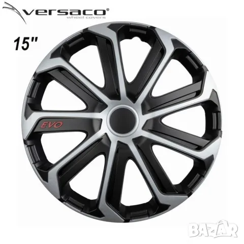 Тасове за джанти 15'' Versaco Evo Black/Silver, снимка 2 - Аксесоари и консумативи - 55861766