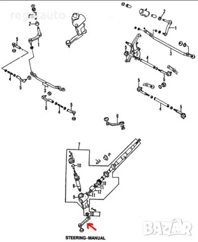 UB3932220B,UB3932220,накрайник кормилна колона MAZDA B2000,B2200,B2600/1985-1993, снимка 2 - Части - 47868057
