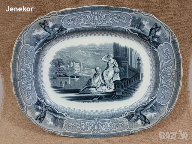 Много старо плато L.G. Edwards., снимка 3 - Антикварни и старинни предмети - 40806815