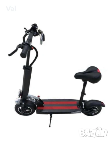Супер бързият електрически сгъваем скутер в черно с червено, снимка 4 - Велосипеди - 53664835