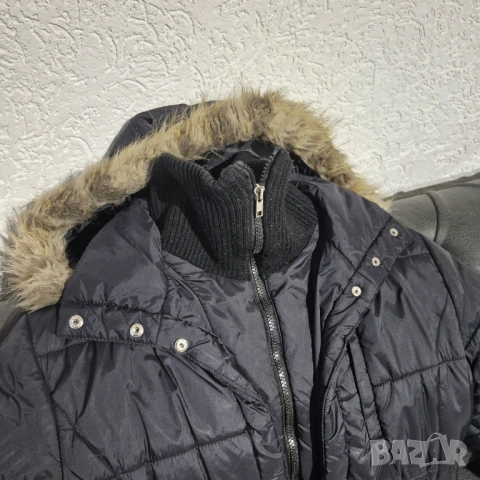 Черно дамско яке с качулка, снимка 4 - Якета - 53304818