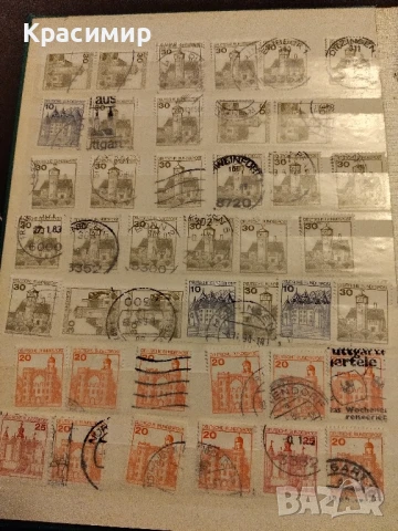 Пощенски марки Германия Замъци., снимка 3 - Филателия - 51207611