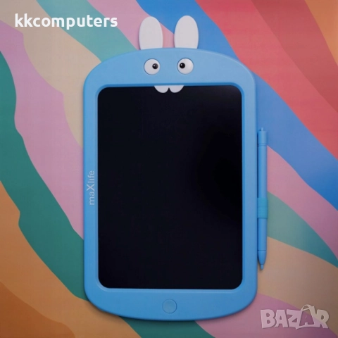 Цветен LCD таблет за рисуване Maxlife MXWB-02, Син, снимка 3 - Рисуване и оцветяване - 52288704