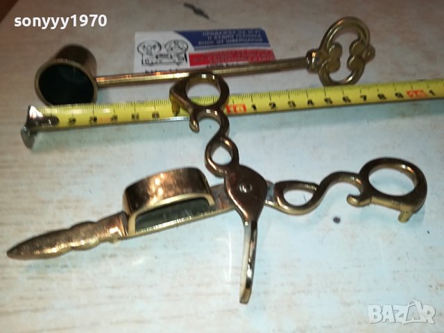 ГАСАЧ И НОЖИЦА ЗА СВЕЩИ-ВНОС SWISS 0907231037, снимка 2 - Антикварни и старинни предмети - 41493697