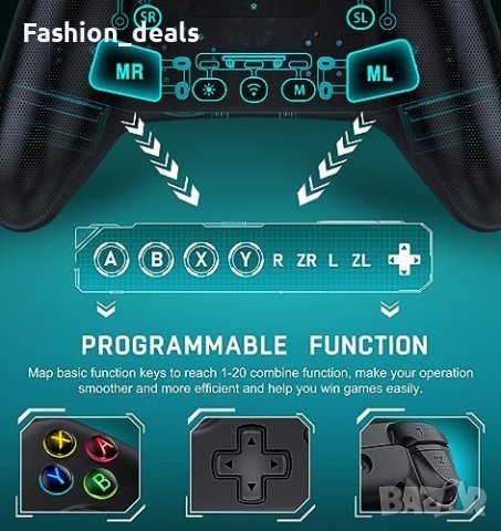 Нов Безжичен контролер джойстик за Nintendo Switch Lite OLED игри геймър, снимка 4 - Други игри и конзоли - 42002812