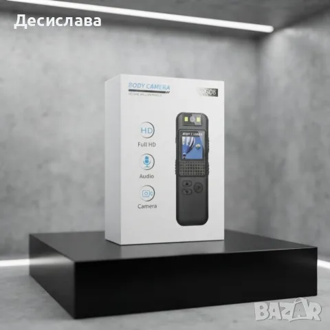 Мини Body камера CS08 Full HD 1080P с аудио, въртящ се обектив 180°, нощно виждане и клипс, снимка 5 - Камери - 55872763