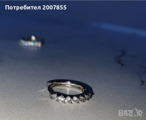 Дамски сребърни обици с кристали , снимка 7 - Обеци - 53790651