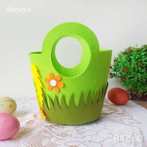 2737 Дълбока кошница за великденски яйца, снимка 2 - Декорация за дома - 35885546