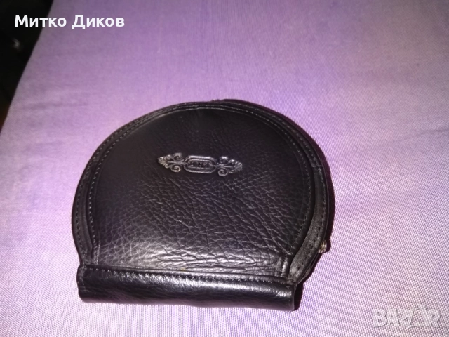 Арт женско портмоне ново 110х104мм естествена кожа