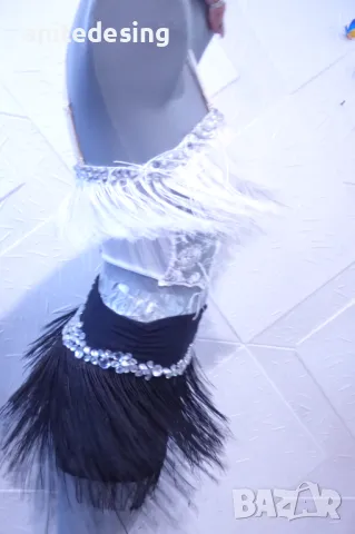 Черно и Бяло- детска рокля за спортни танци., снимка 9 - Рокли - 47368798