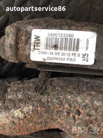 Преден ляв спирачен апарат за Peugeot 407 3.0 Купе (2005-2012) 9660122280, снимка 3 - Части - 53684370