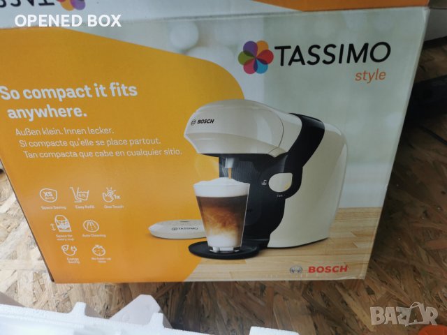 Еспресо машина Bosch Tassimo Style TAS1104, 1400 W, 3.3 бара, 0.7 л, Самопочистване и декалциране, К, снимка 5 - Кафемашини - 41633781