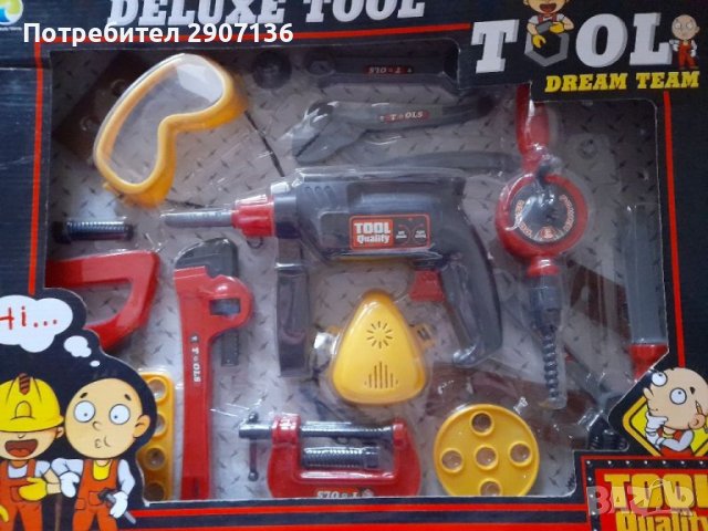Комплект инструменти ,бормашина,свредел, отвори,ключове, снимка 6 - Играчки за стая - 38706964