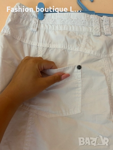 Бяла пола с джобове 40 размер 100% памук 🤍, снимка 6 - Поли - 51846084