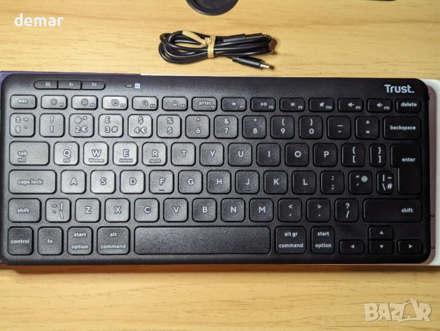 Bluetooth клавиатура Trust Lyra Multi-Device, акумулаторна батерия, снимка 12 - Клавиатури и мишки - 44322157