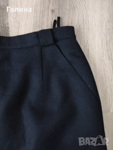 Черна вълнена пола, снимка 3 - Поли - 52789571