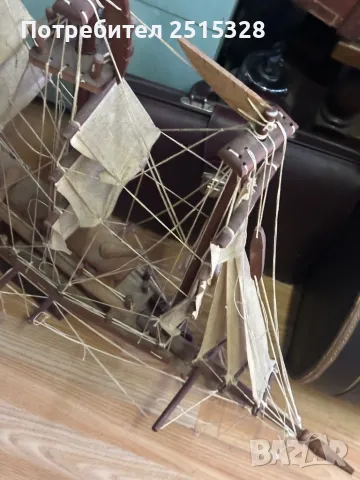 голям стар макет на кораб, снимка 2 - Колекции - 49621506