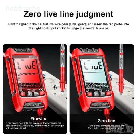 Мултицет с автоматичен обхват, NCV, измерване на 9 параметъра, снимка 6 - Други инструменти - 41652912