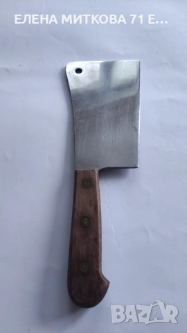 Кухненски сатър от дебела стомана/около 3 мм/ и дървена дръжка, снимка 9 - Прибори за хранене, готвене и сервиране - 53250526