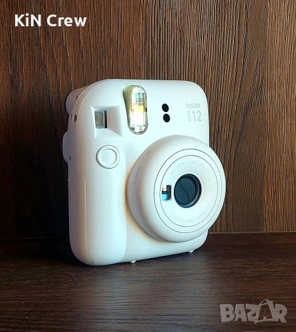 Fujifilm Instax Mini 12 camera (Clay white) + plastic shell, EVA case, снимка 12 - Фотоапарати - 53858348
