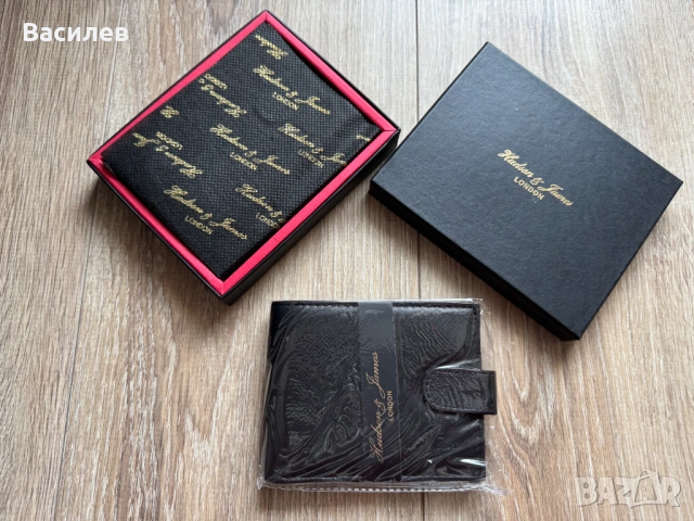 Hudson&James LONDON мъжки портфейл портмоне естествена кожа внос Англия, снимка 8 - Портфейли, портмонета - 47231338