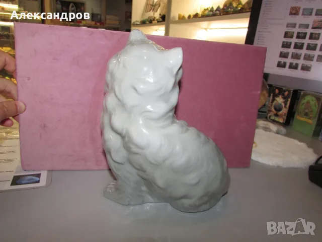 Порцеланова котка 21см. , снимка 3 - Статуетки - 56361819