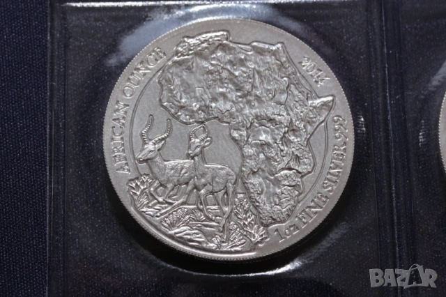 Сребро 1 oz Сурикати Руанда 2016, снимка 5 - Нумизматика и бонистика - 51991689