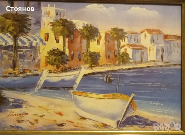 картина репродукция в синьо