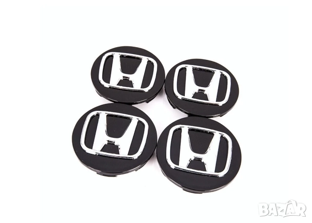 Комплект 4бр капачки за джанти Honda 69 мм Черни Civic Accord CR-V Pilot