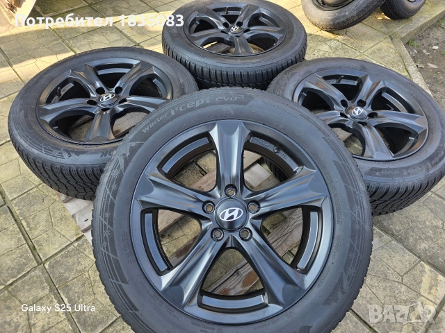 Лети джанти 17ки 5х114.3 Hyundai + зимни гуми 215/60/17 Hankook
