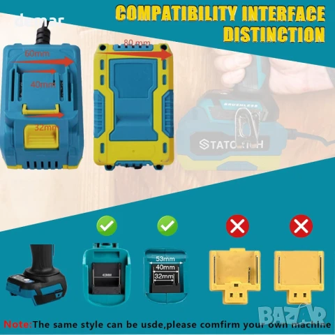 800W AC 220V/230V-18V/20VDC Захранващ конвертор-адаптер 40A, интерфейс 18V, снимка 5 - Други инструменти - 50594162