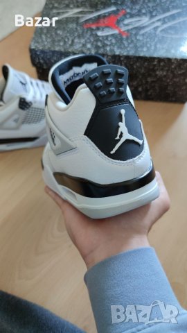 Nike Air Jordan Retro 4 Military Black White Panda Размер 39 Нови Кецове Обувки Бели Черни , снимка 4 - Кецове - 40900497