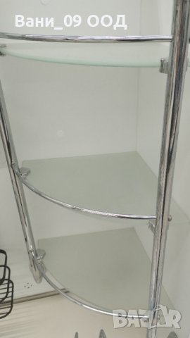 Ъглова стъклена етажерка за баня , снимка 2 - Етажерки - 44166893