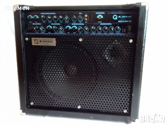 Q-Line Multiamp 100w китарен усилвател за китара и бас, за клавишни, вокали,  с aux вход и изход.