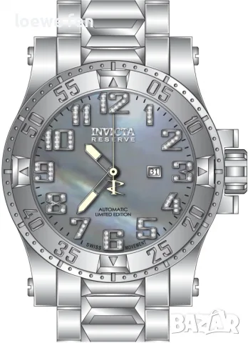 Invicta 33789 - 54,5 мм Швейцарски Автомат с Истински Диаманти!, снимка 2 - Мъжки - 56155096