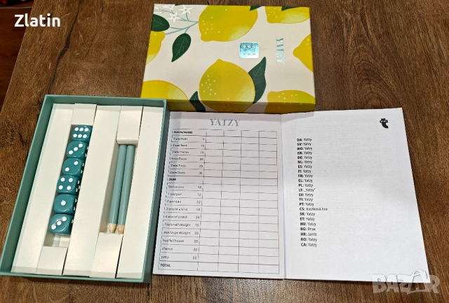 Настолна игра Генерал / Yatzy / Ямс / Printworks / Turquoise