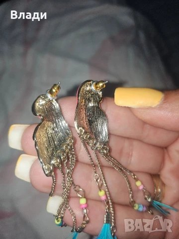 Екзотични обеци папагали, снимка 4 - Обеци - 51332930