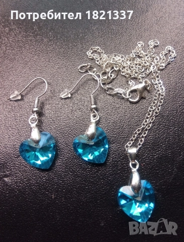 Комплект колие и обици , снимка 5 - Бижутерийни комплекти - 52680880