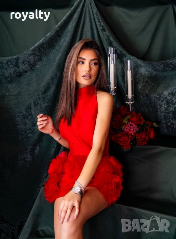 Официална Червена Дамска Рокля , снимка 2 - Рокли - 52884890