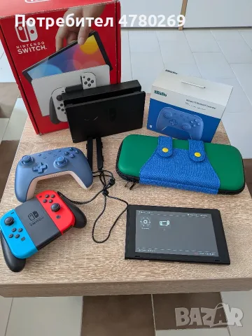 Nintendo Switch 128GB с emuNAND Hekate Atmosphere + 18 игри + 8BitDo