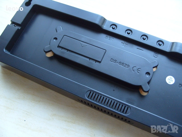 Голям електронен часовник DS-6629 с дистанционно управление, дата, термометър, таймер и аларми, снимка 7 - Стенни часовници - 42589111