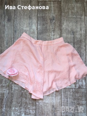 Къси светло бонбонено розови бермуди  широки къси панталони тип плажни , снимка 8 - Къси панталони и бермуди - 41349095